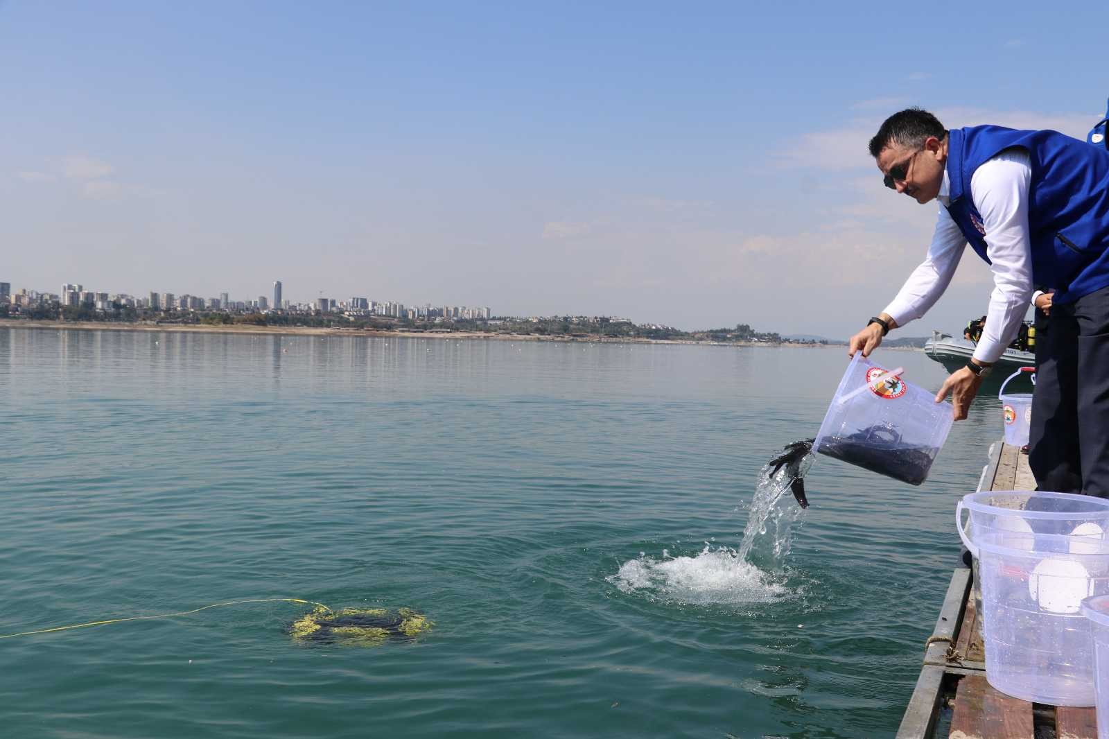 Bakan Pakdemirli Adana’da göle balık bıraktı