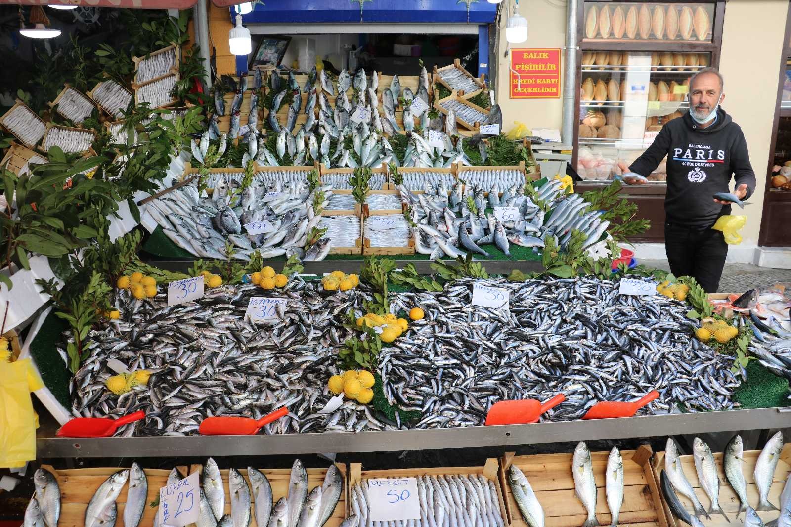 Edirne’de tezgahlar lüfer balığıyla şenlendi