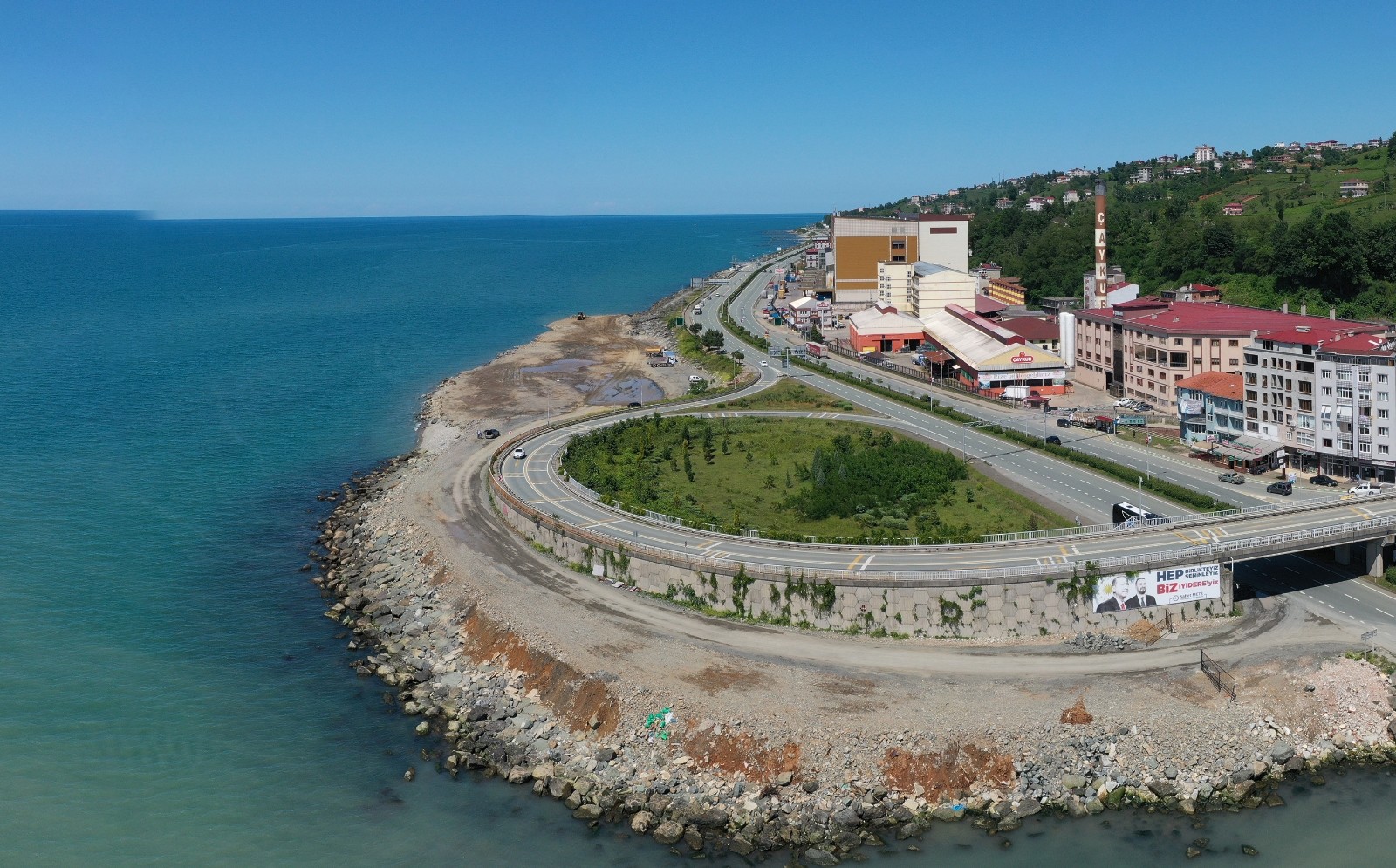 İyidere Lojistik Merkezi için deniz dolgusu başladı